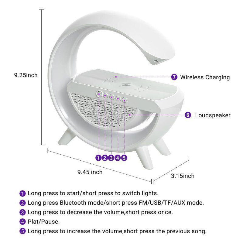 G Shape Rechargeable Multifunctional Bluetooth Speaker